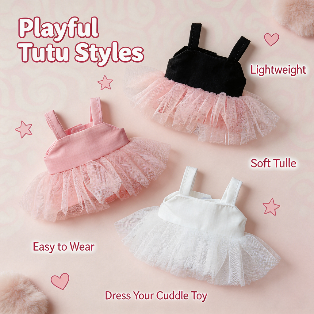 Adorable Ballet Tutu Dress for Plush Dolls & Stuffed Animals 🩰✨